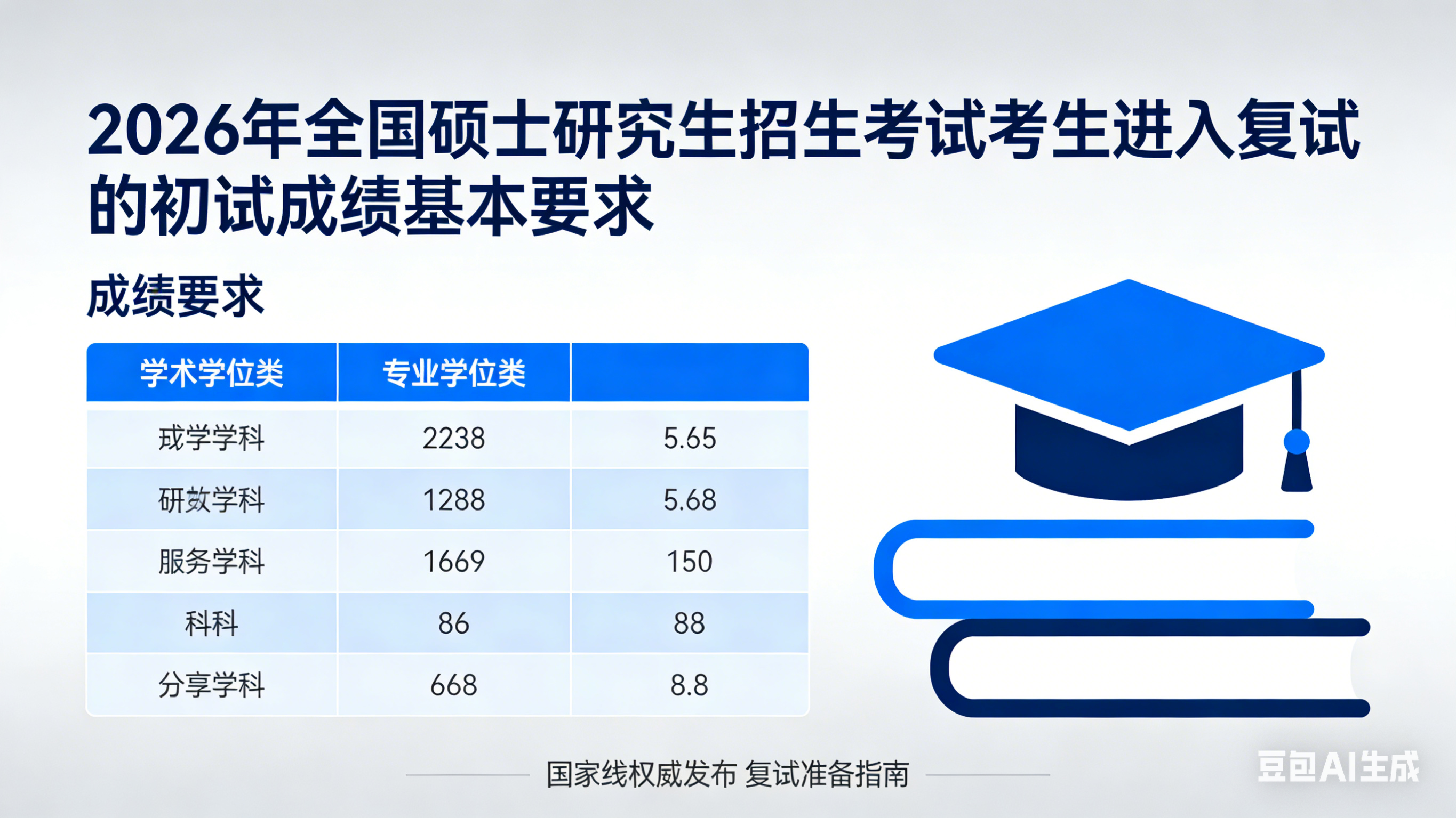 2026年全国硕士研究生招生考试考生进入复试的初试成绩基本要